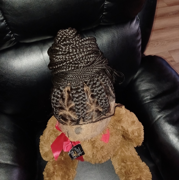 Full lace Medium size cornrow beautiful African braid Nigerian lace front wig - Picture 3 of 13